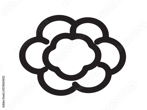 Organic Cloudberry Berry Line Art for Packaging