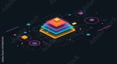 abstract technology background vector