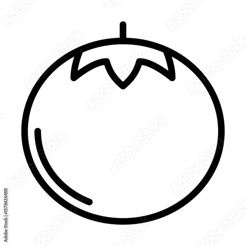 Tomatoes related vector linear icon. Isolated icon tomato. Tomato outline icon. Online diet menu symbol. Quality design element.