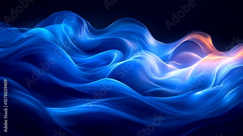 Wallpaper Mural Mesmerizing blue energy waves background motion loop, perfect for visual effects Torontodigital.ca