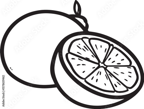 Desert Lime Citrus Icon Clean Line Design