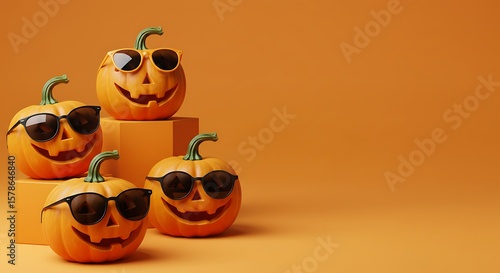 Cool Pumpkins: A 3D Halloween Vibe