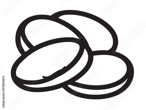 Nutritious Lima Beans Clean Line Art Drawing