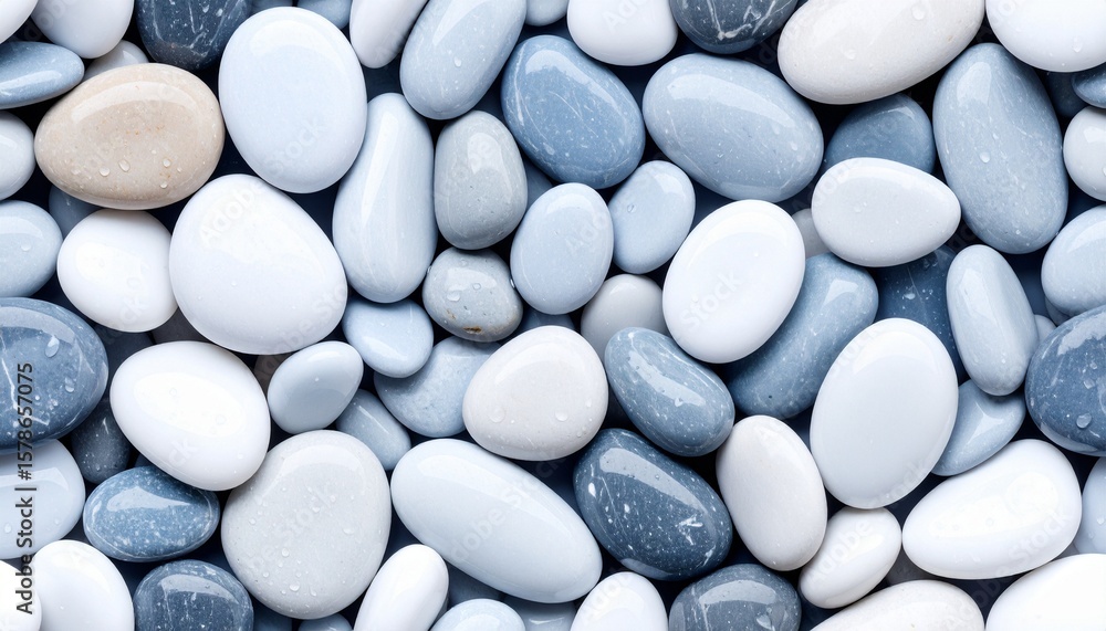 A natural wallpaper featuring an overhead view of multicolored river pebbles resting along the edge of a peaceful stream, with soft ripples and gentle sunlight adding a tranquil, organic feel. A natural wallpaper featuring an overhead view of multicolored river pebbles resting along the edge of a peaceful stream, with soft ripples and gentle sunlight adding a tranquil, organic feel.