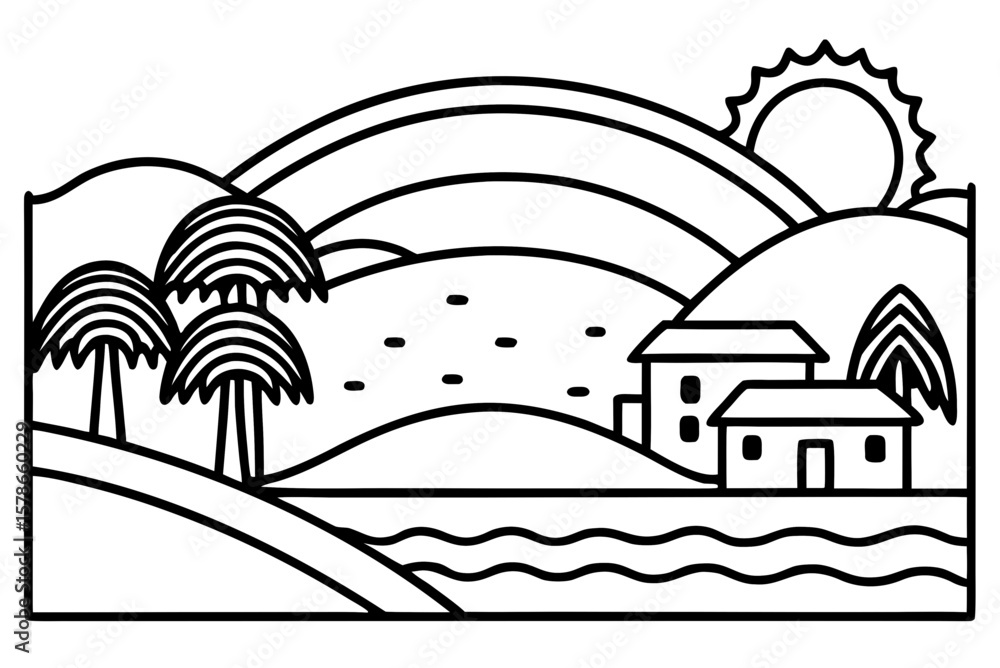 Fototapeta premium Educational Wildlife Illustrations: Anglerfish, Orca, Gharial, Chicken, Hare, Frog, Blue Whale, Fennec Fox, Snow Leopard, Red Panda, Capybara, Snake, Dodo Bird, Tapir, Badger, Lionfish, Praying Mantis