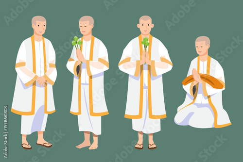 character set in modern style vector illustration