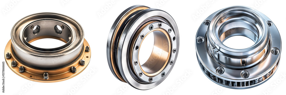 Set of bearing spare part isolated on transparent background Set of bearing spare part isolated on transparent background