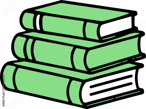 Small stack of educational books icon