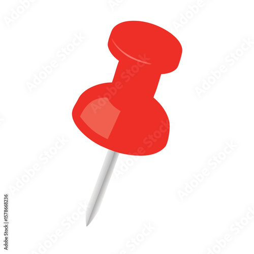 push pin isolated on white
