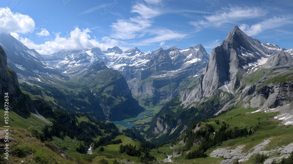 Fototapeta premium view of the mountains