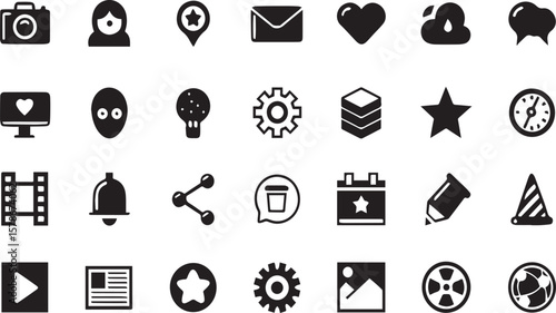 Award Certificate and Stamp Symbol Set
