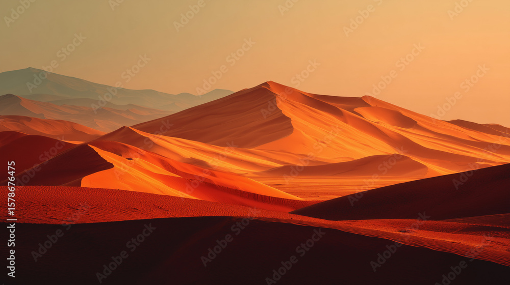 Naklejka premium sunset in the desert