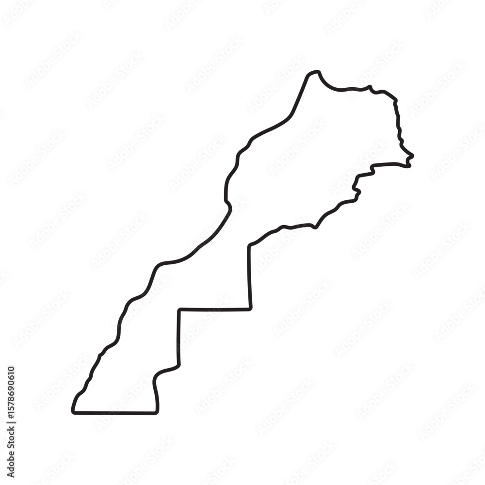 Fototapeta premium Morocco map icon