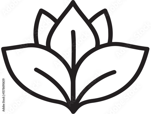 Fresh Uva Ursi Floral Vector Icon in Elegant Minimalist Line Art