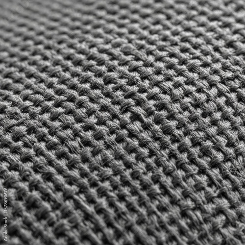 Wallpaper Mural Close-up View of Textured Gray Fabric with Intricate Weave Pattern Torontodigital.ca