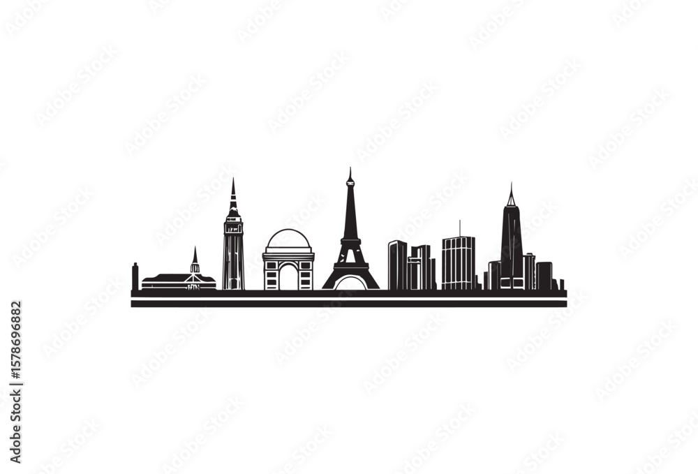 Naklejka premium Modern abstract geometric shapes with vibrant color accents