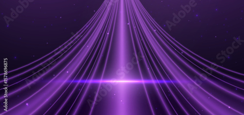 Purple lighting effect glowing on dark background and sparkle.