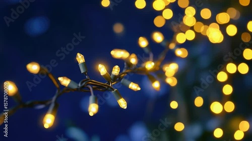 Decorative string of lights with a festive holiday feel.