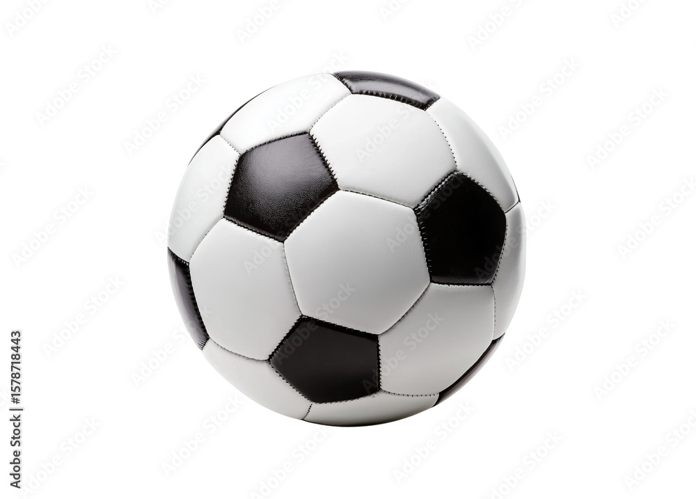 Fototapeta premium Soccer ball icon, white background, 3D rendering style