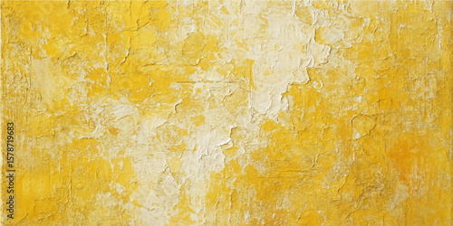 Close-up yellow sponge with grunge texture, an aged and rough surface resembling vintage wallpaper or antique marble