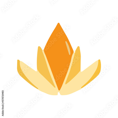 Stylized illustration of potato wedges arranged like a flower.