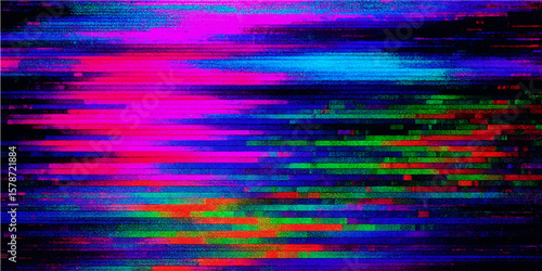 Data Glitch Aesthetic: Explore the vibrant world of digital distortion through this eye-catching image.