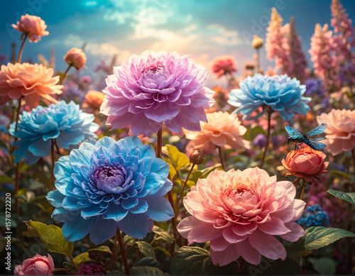 Wallpaper Mural An ultra-detailed extreme close-up of a rose with surrounding flowers, captured in soft light. A cinematic and emotional scene perfect for visual storytelling, branding, and artistic use. Torontodigital.ca