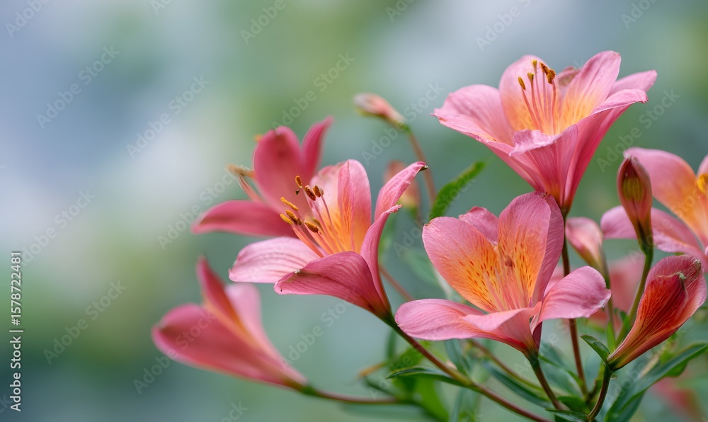 Fototapeta premium Flowers slowly blooming, 