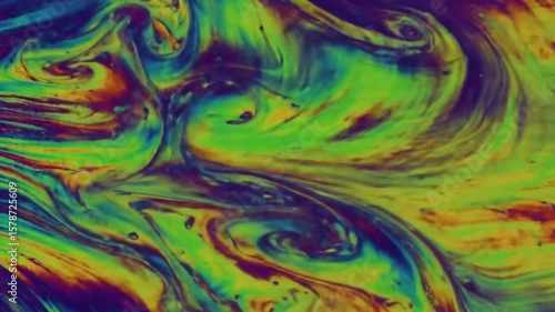 Mesmerizing Abstract Liquid Swirls with Vibrant Colors Creating a Psychedelic Effect