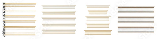 Fotografie Neutral Colored Crown Molding Set