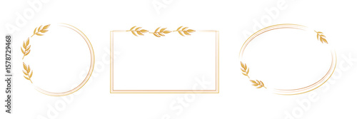 Collection of frames for a wedding or invitation.