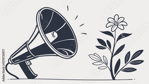 Unplug to Grow – A Plant Emerging from a Power Cord