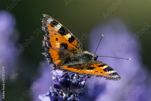 butterfly on lavender blossom