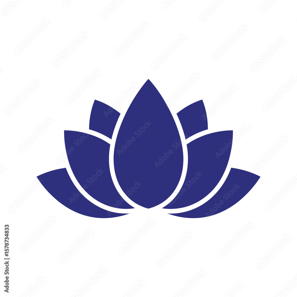 Fototapeta premium Dark purple lotus flower representing inner peace, spa, and meditation branding