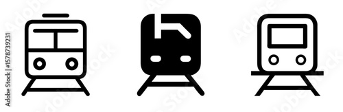 Train Icon – Locomotive and Transportation Symbol Vector Illustration