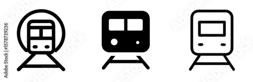 Train Icon – Locomotive and Transportation Symbol Vector Illustration