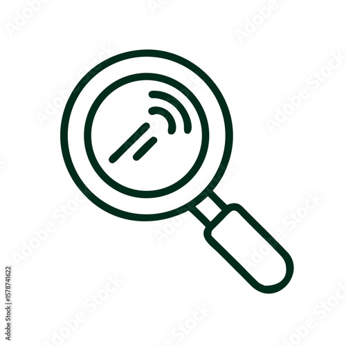 Magnifying glass icon illustrating search concept  