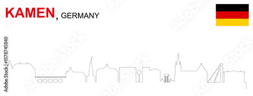 Kamen Silhouette , NRW Germany " NO AI "