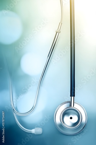 Stethoscope on clean abstract background design