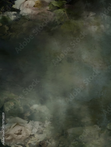 Ethereal floral composition in muted tones