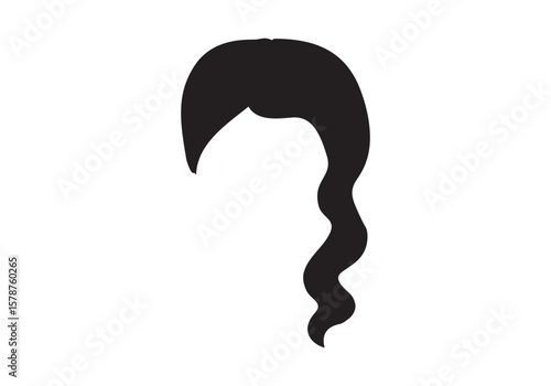 A collection of women's hairstyles of various forms. Wigs for creating different images
women wigs hairstyle silhouette vector illustration design
