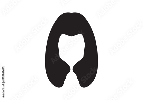 A collection of women's hairstyles of various forms. Wigs for creating different images
women wigs hairstyle silhouette vector illustration design