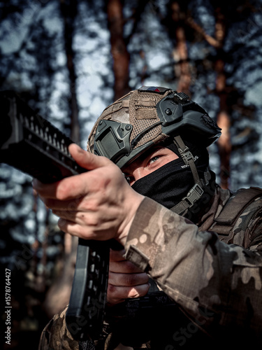 soldier with rifle