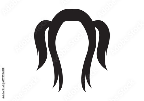 A collection of women's hairstyles of various forms. Wigs for creating different images
women wigs hairstyle silhouette vector illustration design