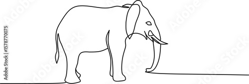Continuous vector design of an elephant walking