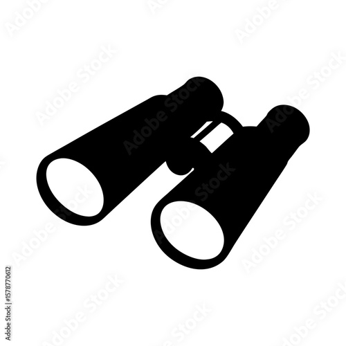 High Contrast Silhouette of Binoculars for Observation and Exploration Purposes