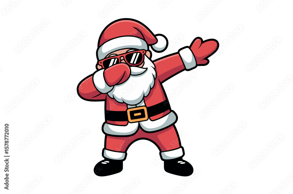 Cool Santa Claus in a Dabbing Pose. Cool Santa Claus in a Dabbing Pose.