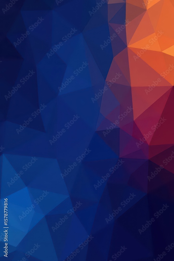 Obraz premium Abstract polygon background featuring a smooth blue to black gradient , technology, futuristic, cosmos