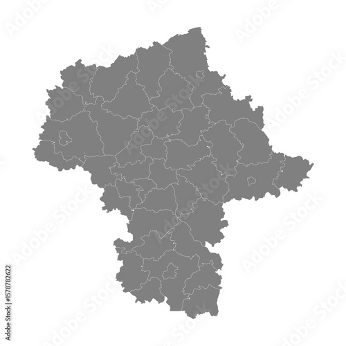 High Quality map of Masovia is a Voivodeship of Poland with borders of the powiats