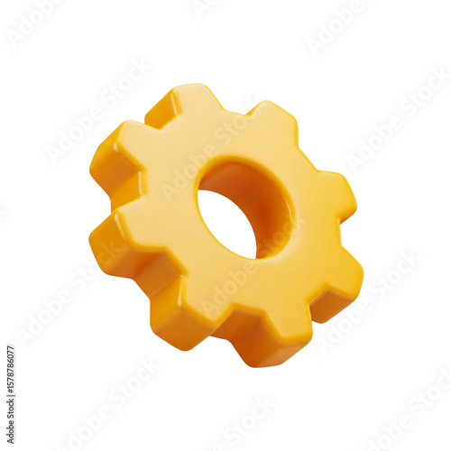 Clean yellow setting control symbol design